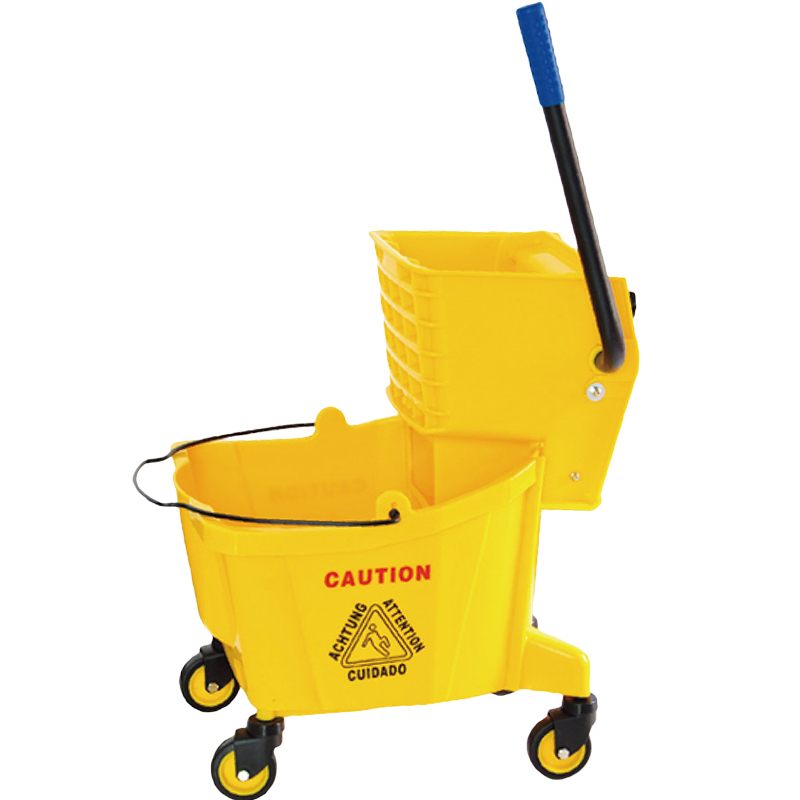 All-New Premium Plastic Single Mop Wringer Trolley