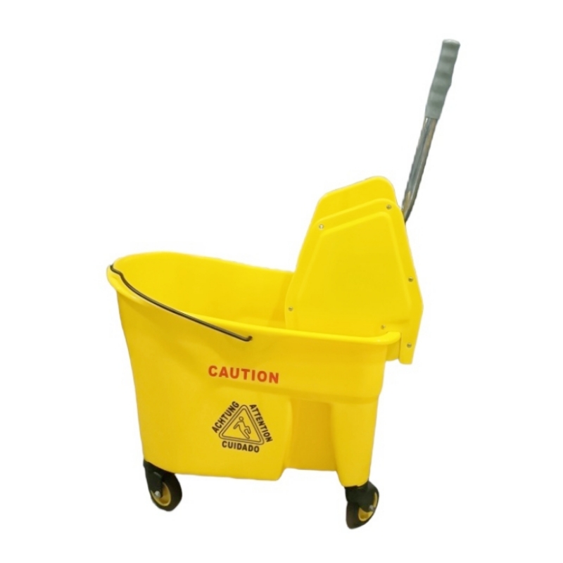 Factory Wholesale 24L Single Mop Wringer Trolley Plastic Cleaning Tool